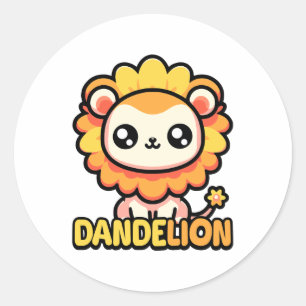 Adesivo Dandelion! Leão de Dandelion Cujo Lion Pun