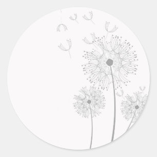 Adesivo Dandelion pura arte floral moderna