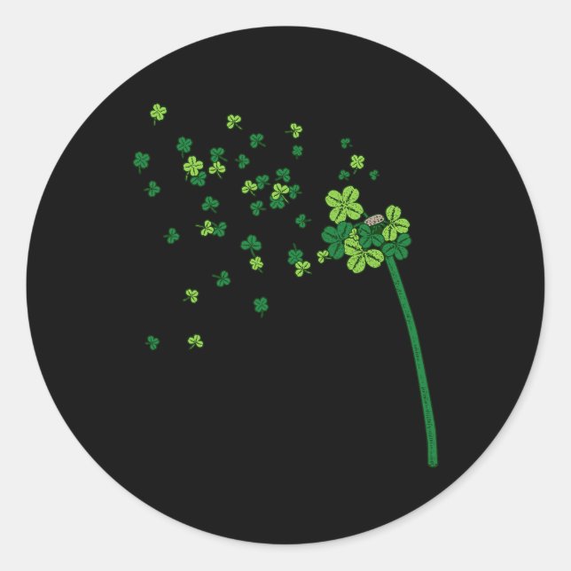 Adesivo Dandelion Shamrock Clover Leaf Rua Patrick Irish R (Frente)