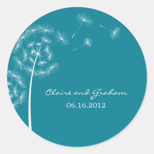 Adesivo Dandelion Wish Favor Sticker ou Envelope Seal