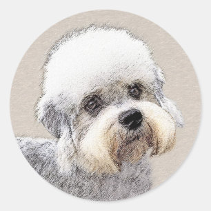 Adesivo Dandie Dinmont Terrier pintando arte canina origin
