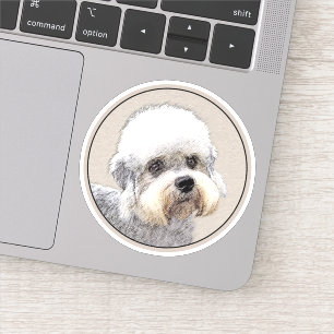 Adesivo Dandie Dinmont Terrier pintando pintura original d