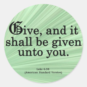 Adesivo Dando a Luke 6-38