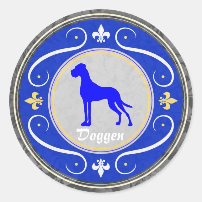 Adesivo Dane Azul Grande (Frente)