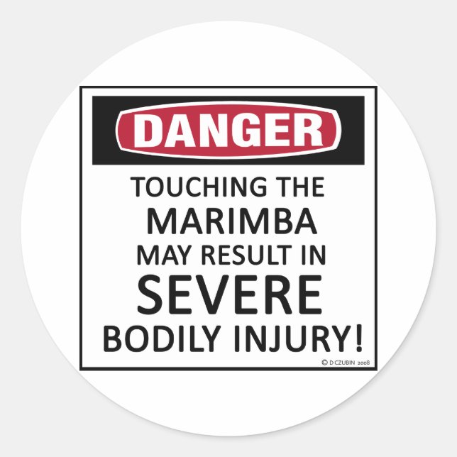 Adesivo Danger Marimba (Frente)