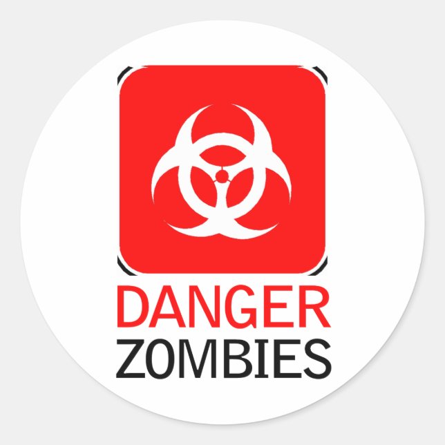 Adesivo Danger Zombies (Frente)