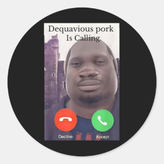 Adesivo Daquavious Pork Chama-Se Meme John Pork Meme
