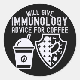 Adesivo Dar conselhos de imunologia para café
