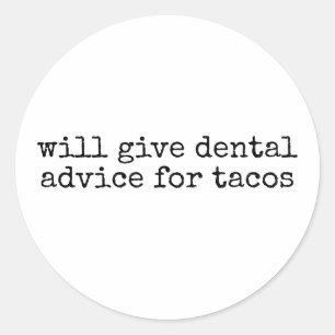 Adesivo Dará Aconselhamento Dental Dentista Engraçado