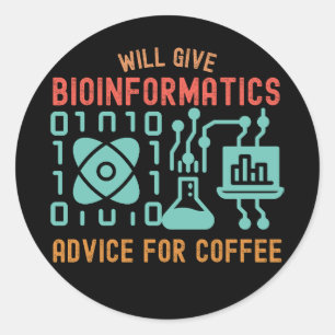 Adesivo Dará conselhos de bioinformática para o café