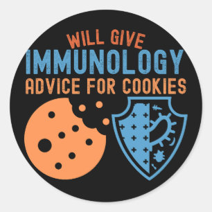 Adesivo Dará conselhos de imunologia para cookies