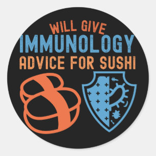 Adesivo Dará conselhos de imunologia para sushi