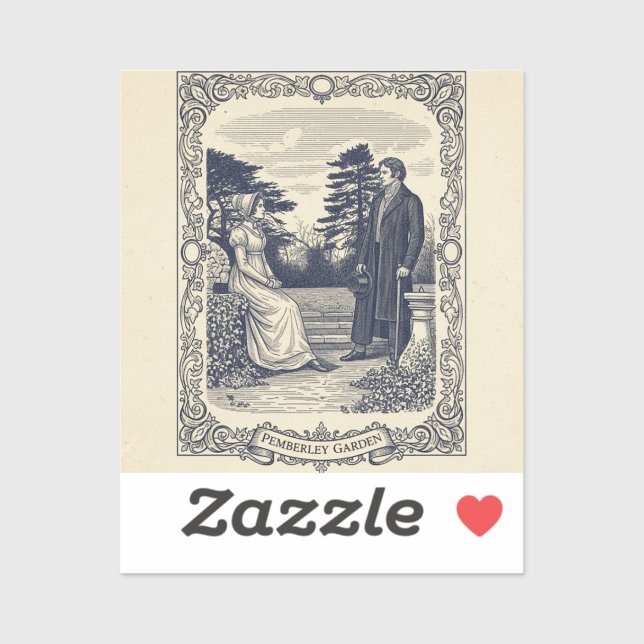 Adesivo Darcy & Elizabeth scene (Folha)