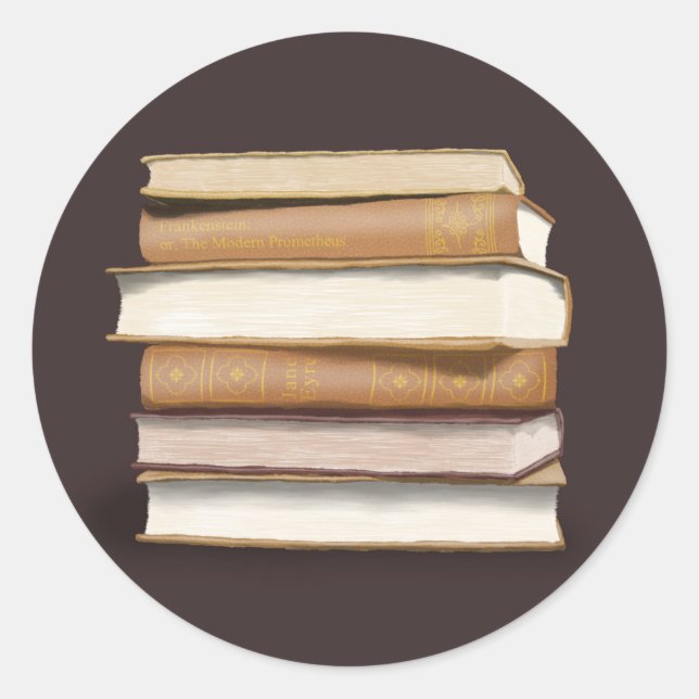 Adesivo Dark Academia Antique Books (Frente)