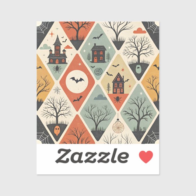 Adesivo Dark ghost pattern (Folha)