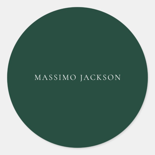 Adesivo Dark Green Minimalist Plain Modern Aesthetic Look (Frente)
