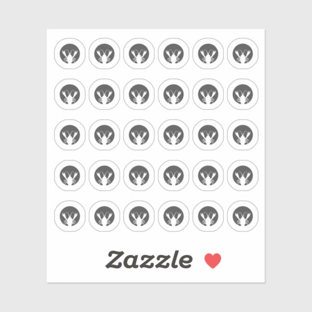 Adesivo Dark Grey Seafood Wedding Place Meal Choice  (Folha)