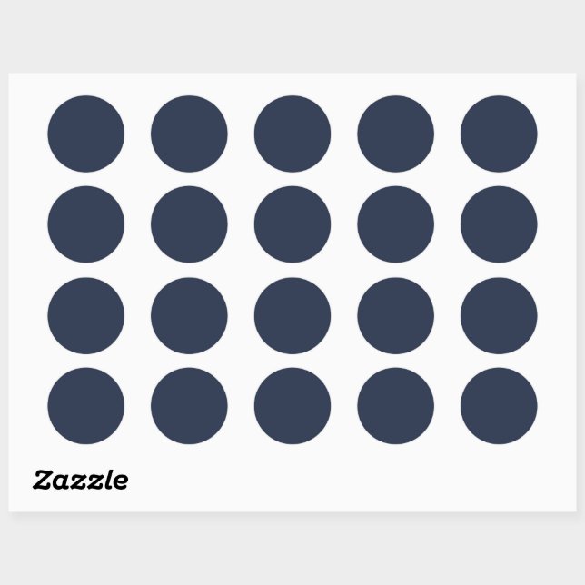 Adesivo Dark Midnight Blue Round Sticker (Folha)