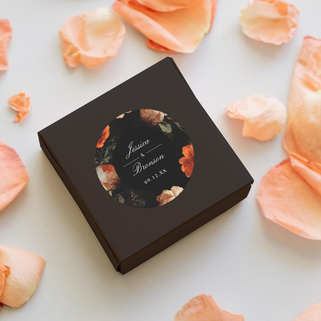 Adesivo Dark Moody Floral Dutch Painterly Wedding (Criador carregado)