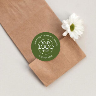 Adesivo Dark Olive Green Business Obrigado