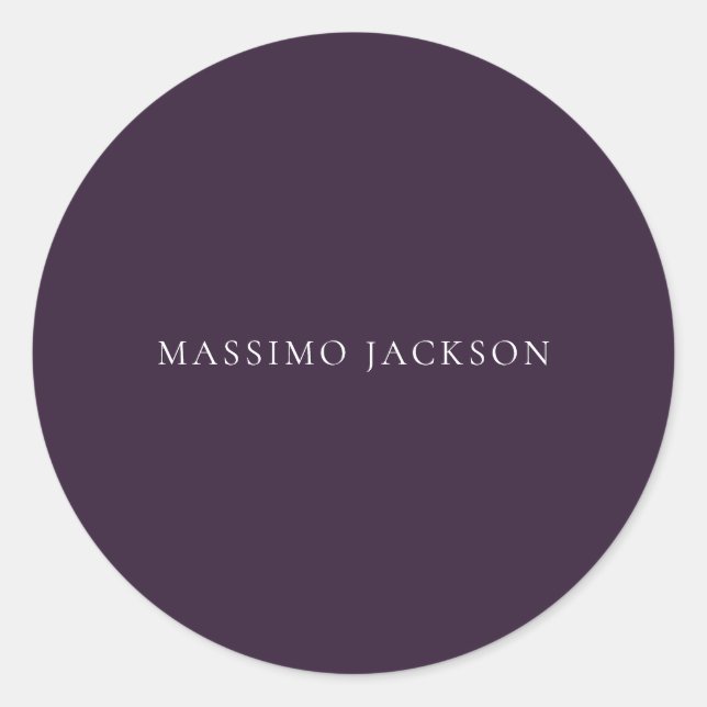Adesivo Dark Purple Minimalist Plain Modern  (Frente)