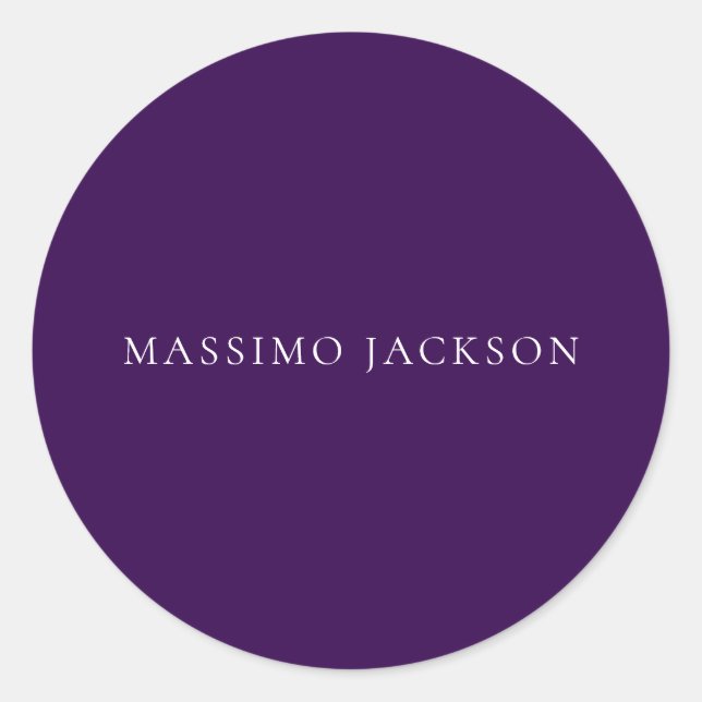 Adesivo Dark Purple Minimalist Plain Modern  (Frente)