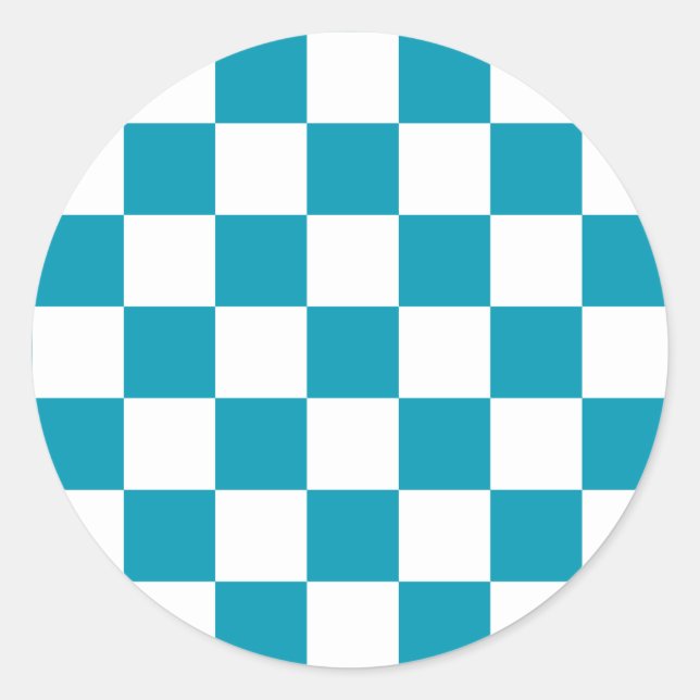 Adesivo Dark turquoise checkered  (Frente)