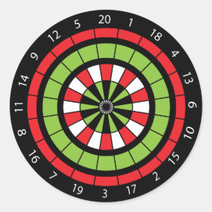 Adesivo Dartboard numerado Natal