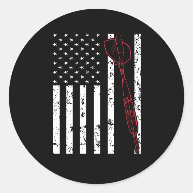 Adesivo Darts America Flag Darts Throw Colorful 180 (Frente)