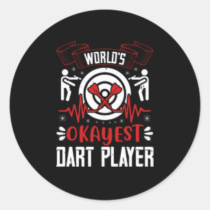 Adesivo Darts - jogador de dardos mais Okayest do mundo