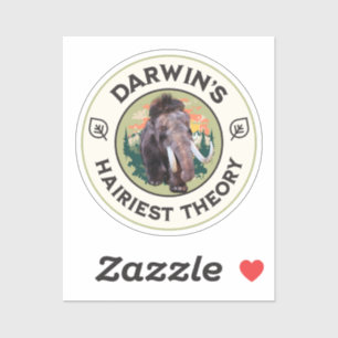 Adesivo Darwin’s Teoria Mais Peluda Mamute Lanudo