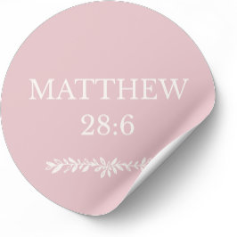 Adesivo das Escrituras de Mateus 28:6 – Notícias d