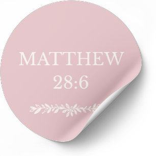 Adesivo das Escrituras de Mateus 28:6 – Notícias d