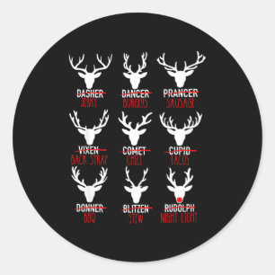 Adesivo Dasher Dancer Prancer & Bourbon Natal Feriado