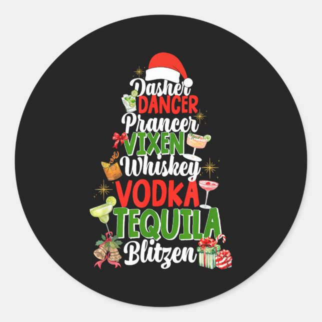 Adesivo Dasher Dancer Prancer Vixen Moscato Vodka Tequila  (Frente)