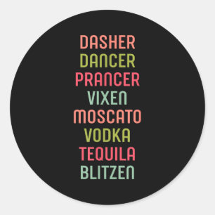 Adesivo Dasher Dancer Prancer Vixen Moscato Vodka Tequila