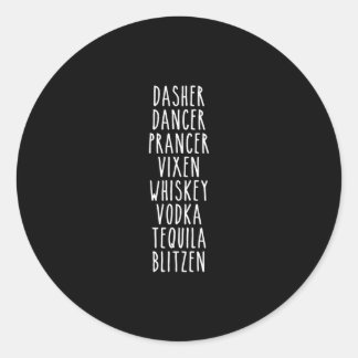 Adesivo Dasher Dancer Prancer Vixen Whiskey Vodka Tequila