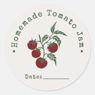 Adesivo Data de Selagem de Geleia de Tomate Caseira Carmes