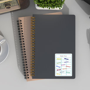 Adesivo Data de Vencimento da Biblioteca Livro do Cartão