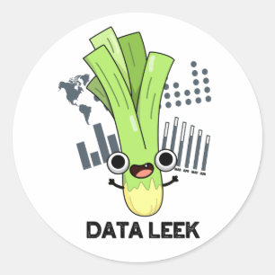 Adesivo Data Leek Funny Computer Veggie Pun