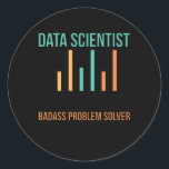 Adesivo Data Scientist Problem Solver Data Science<br><div class="desc">Solucionador de problemas orientado por dados utilizando técnicas avançadas em ciência de dados para fornecer ideias e soluções valiosas para desafios complexos.</div>