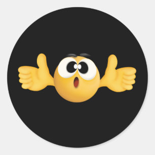 Adesivo Daumen Emoji schwarz-weiß, Hintergrund