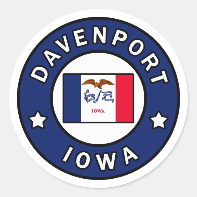 Adesivo Davenport Iowa (Frente)