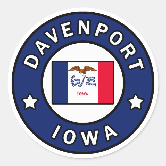 Adesivo Davenport Iowa (Frente)