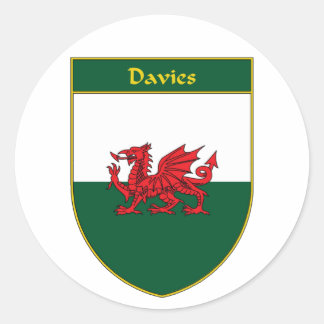 Adesivo Davies Welsh Flag Shield