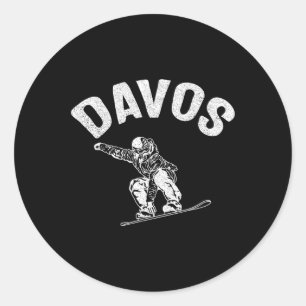 Adesivo Davos Snowboard Suiça Ski Winter Snowboar