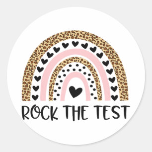 Adesivo Day Rock The Test Teacher Engraçado Rainbow Testin