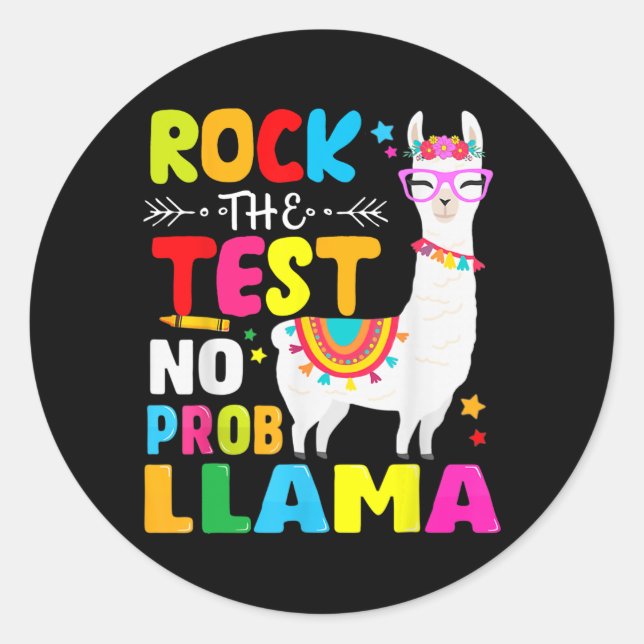 Adesivo Day Rock The Test Teacher No Prob Lama Teacher (Frente)