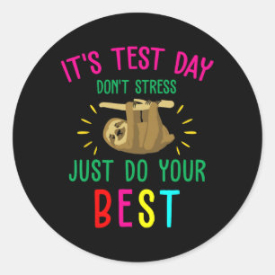 Adesivo Day Sloth Engraçado Professor Professor Teste S