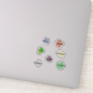 Adesivo Days of the Week Planner Sticker Watercolor